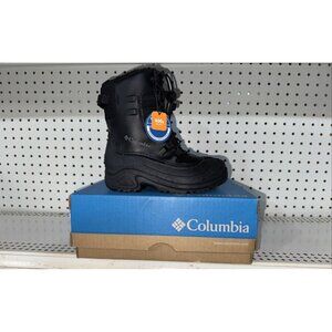 Columbia Bugaboot Celsius Boys Youth Insulated WP Winter Snow Boots Size 2 Black